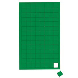 BA-012S/green, Symboles magnétiques carré petit, pour tableaux blancs & tableaux de planning, 112 symboles par feuille, vert