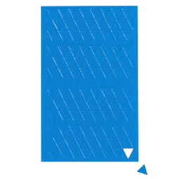 BA-012T/blue, Symboles magnétiques triangle petit, pour tableaux blancs & tableaux de planning, 180 symboles par feuille, bleu