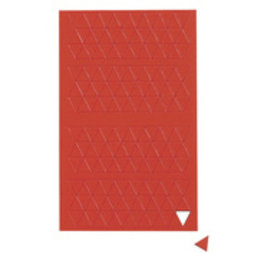 BA-012T/red, Symboles magnétiques triangle petit, pour tableaux blancs & tableaux de planning, 180 symboles par feuille, rouge