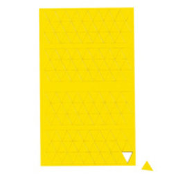 BA-012T/yellow, Symboles magnétiques triangle petit, pour tableaux blancs & tableaux de planning, 180 symboles par feuille, jaune