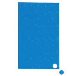 BA-012C/blue, Magnetische symbolen cirkel klein, voor whiteboards & planborden, 50 symbolen per vel, blauw