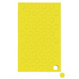 BA-012C/yellow, Magnetische symbolen cirkel klein, voor whiteboards & planborden, 50 symbolen per vel, Geel