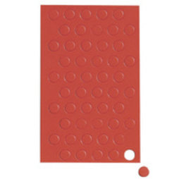 BA-012C/red, Magnetische symbolen cirkel klein, voor whiteboards & planborden, 50 symbolen per vel, rood