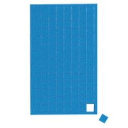 BA-012S/blue, Symboles magnétiques carré petit, pour tableaux blancs & tableaux de planning, 112 symboles par feuille, bleu