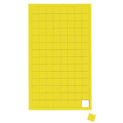 BA-012S/yellow, Symboles magnétiques carré petit, pour tableaux blancs & tableaux de planning, 112 symboles par feuille, jaune