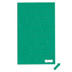 BA-012A/green, Symboles magnétiques flèche petite, pour tableaux blancs & tableaux de planning, 30 symboles par feuille, Vert