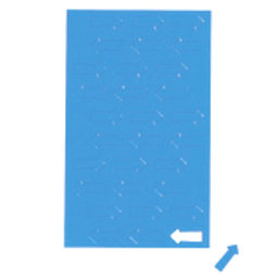 BA-012A/blue, Symboles magnétiques flèche petite, pour tableaux blancs & tableaux de planning, 30 symboles par feuille, bleu