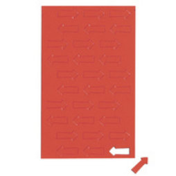 BA-012A/red, Symboles magnétiques flèche petite, pour tableaux blancs & tableaux de planning, 30 symboles par feuille, rouge
