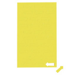 BA-012A/yellow, Symboles magnétiques flèche petite, pour tableaux blancs & tableaux de planning, 30 symboles par feuille, jaune