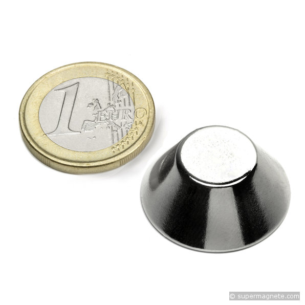Konische magneet Ø 25/13 mm, hoogte 10 mm