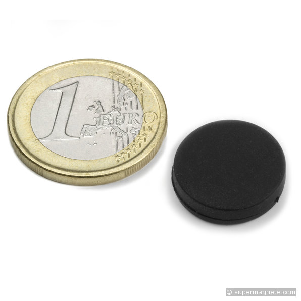 Disc magnet rubber coated Ø 16,8 mm, height 4,4 mm