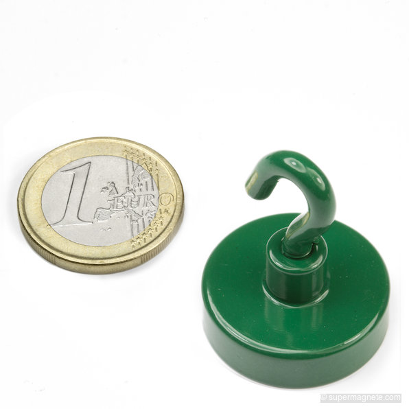 Haakmagneet groen Ø 25,3 mm