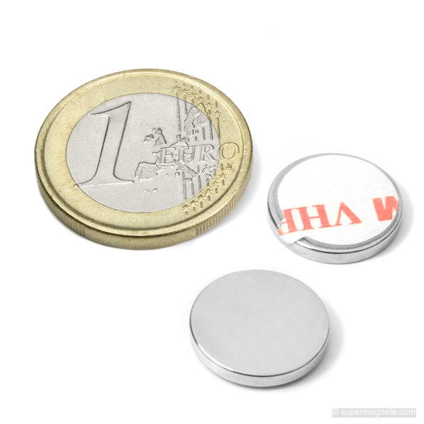 Disc magnet self-adhesive Ø 15 mm, height 2 mm