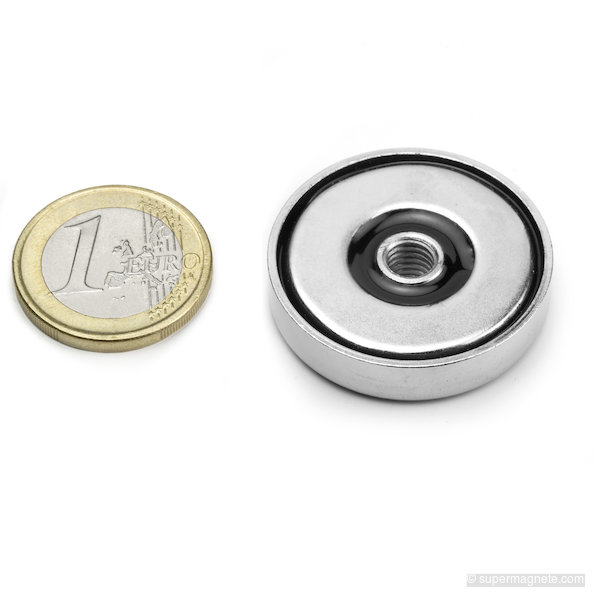 Topfmagnet mit Innengewinde M6