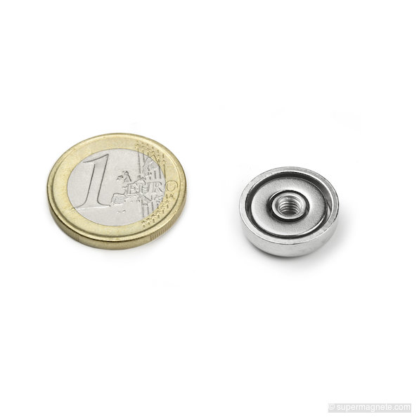 Pot magnet with internal thread M4