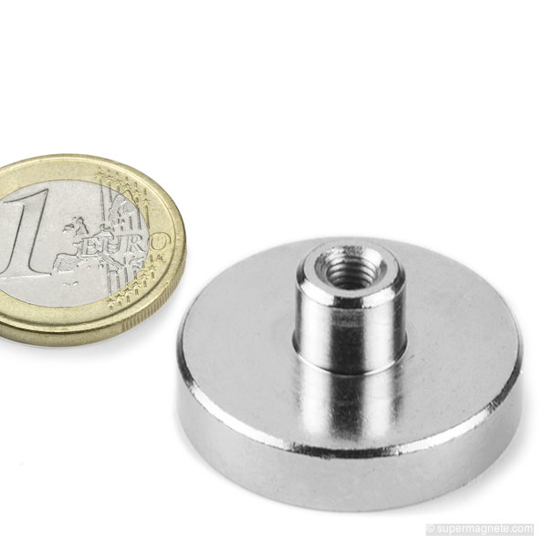 Potmagneet met draadbus Ø 32 mm