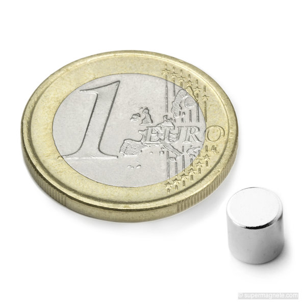 Disco magnetico Ø 6 mm, altezza 6 mm