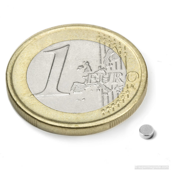 Disc magnet Ø 2,5 mm, height 1 mm